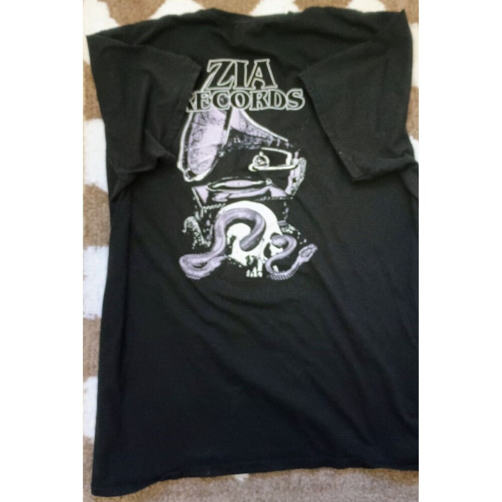 ZIA RECORDS Skull Snake Black Purple T-Shirt Mens XL